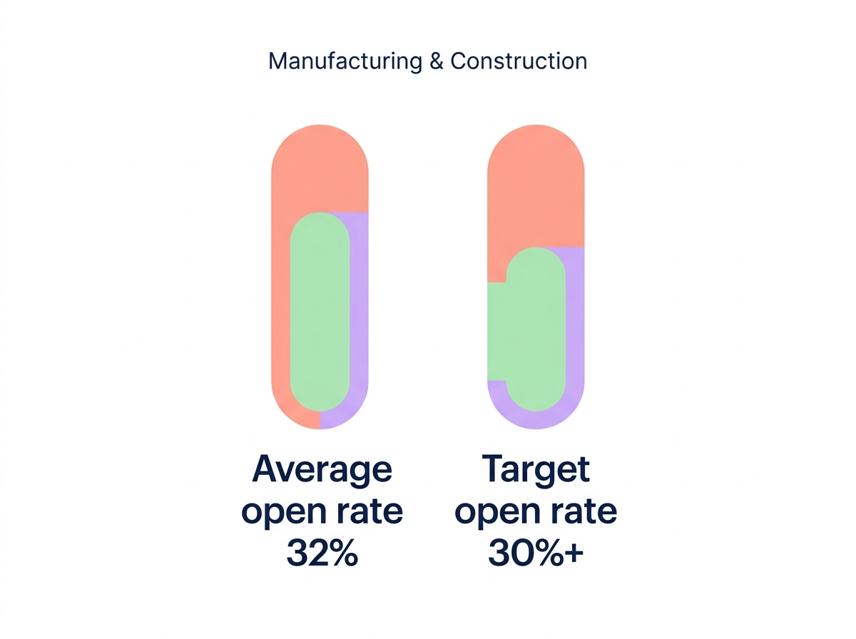 Open rate benchmark chart