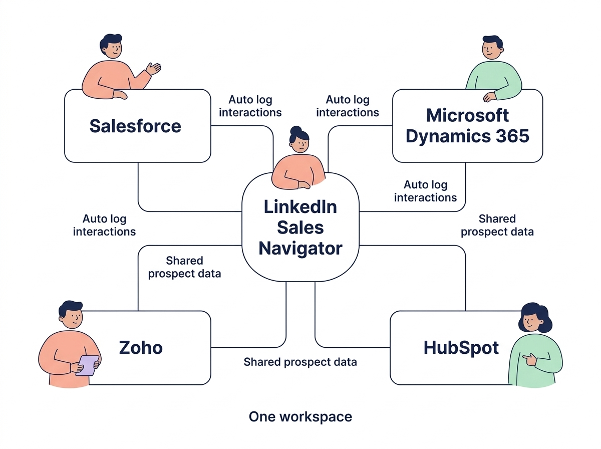 LinkedIn CRM integration diagram