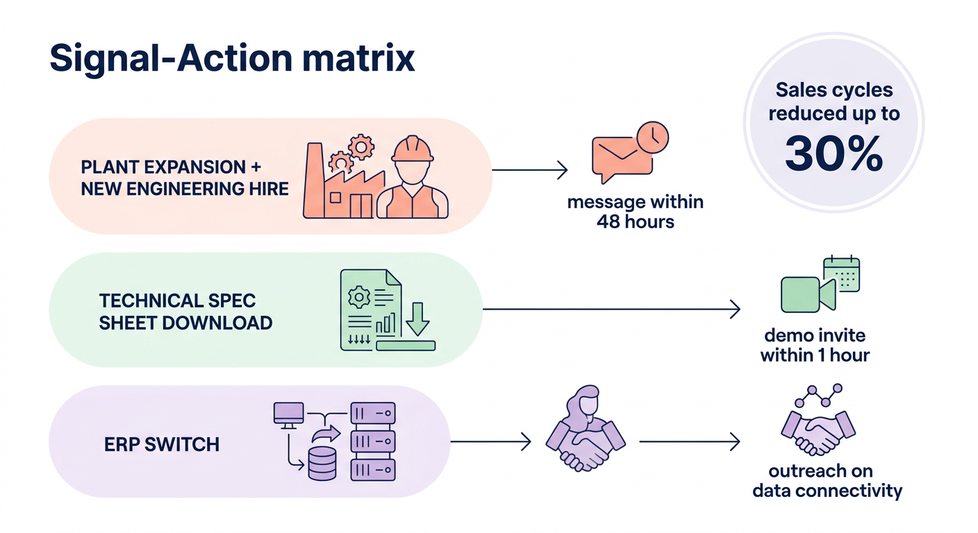 Signal action matrix