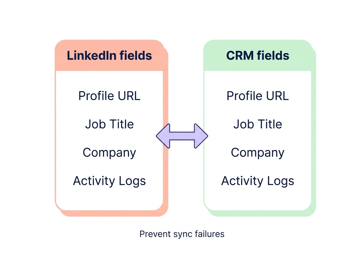 LinkedIn CRM field mapping