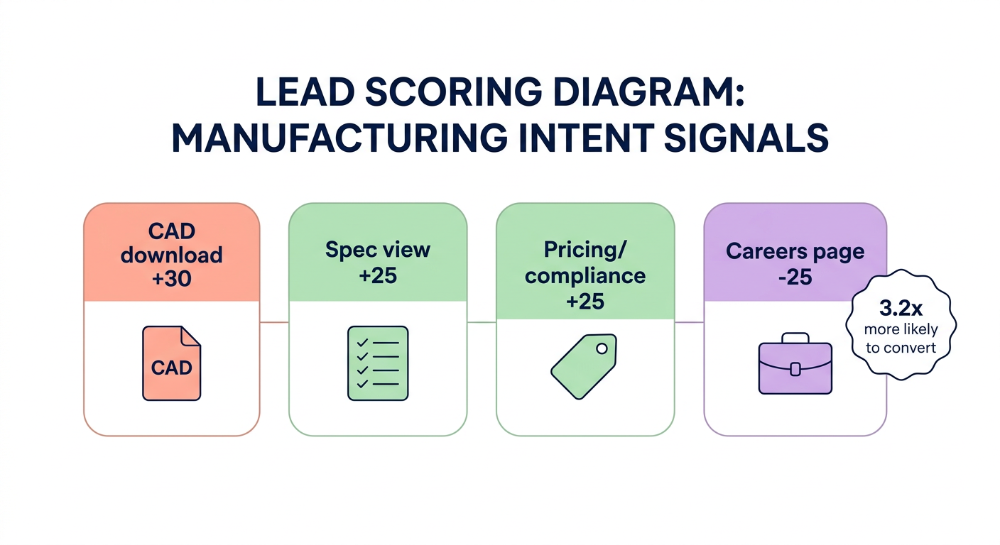 Manufacturing lead scoring diagram