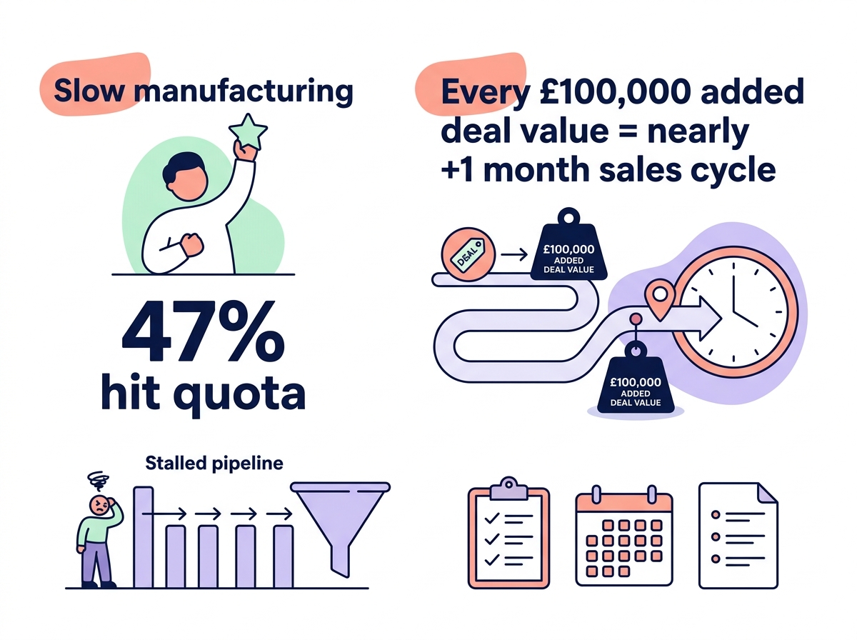Slow sales cycle chart