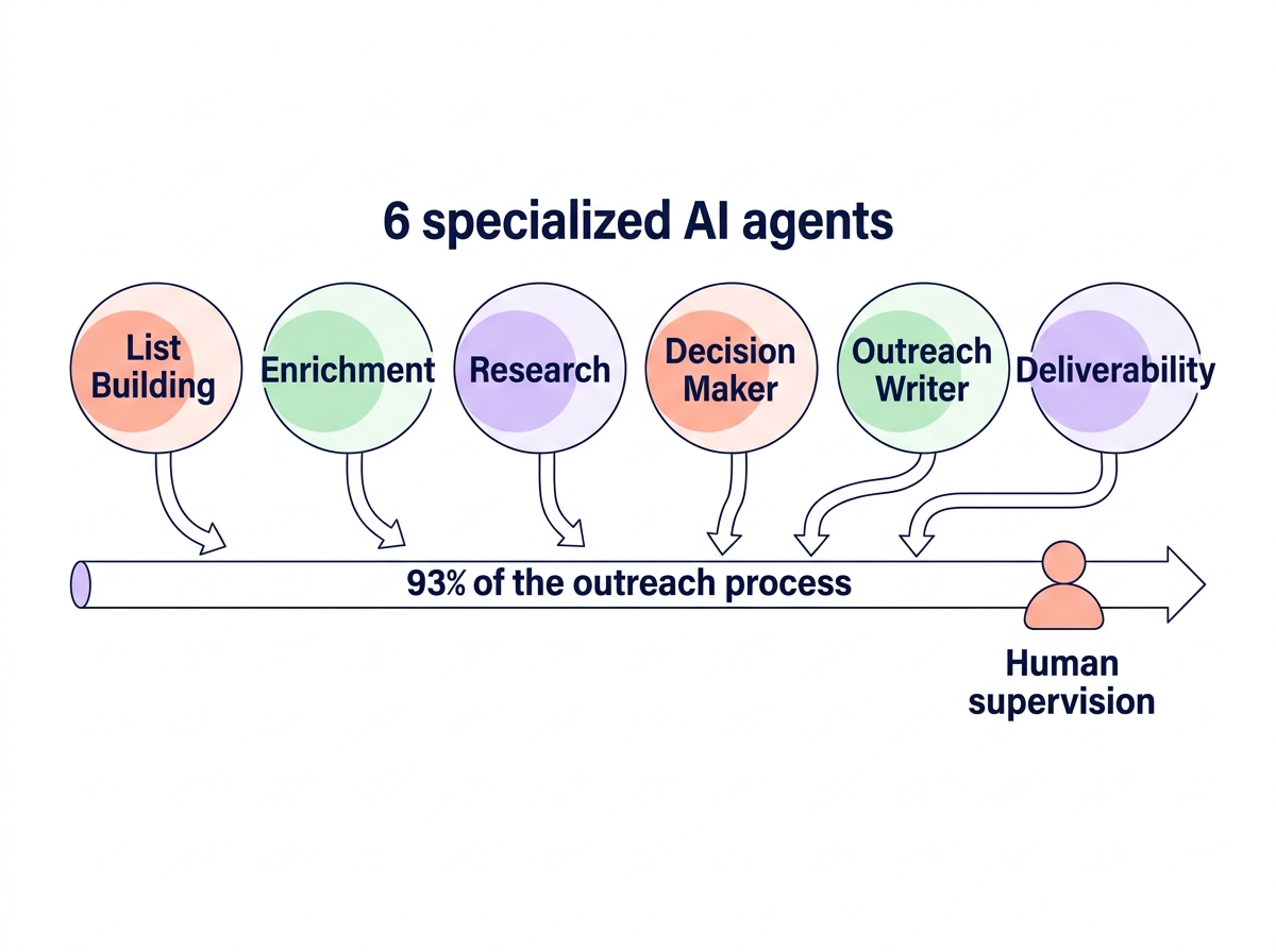 Six AI agents diagram