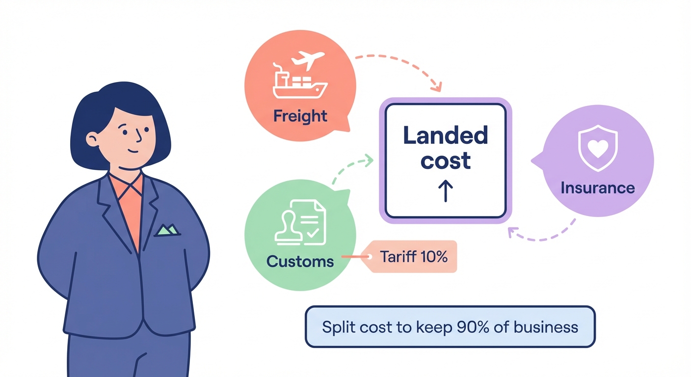 Landed cost breakdown