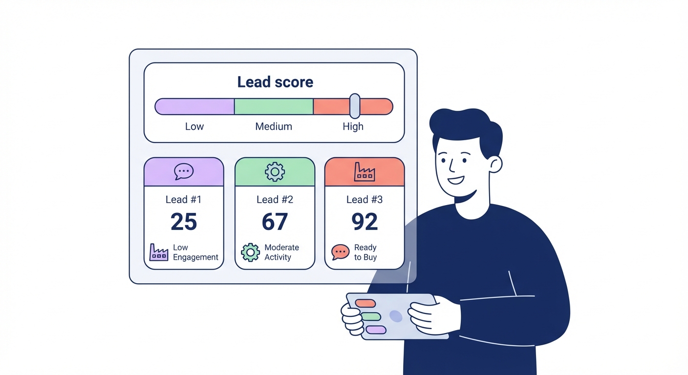 AI lead scoring dashboard