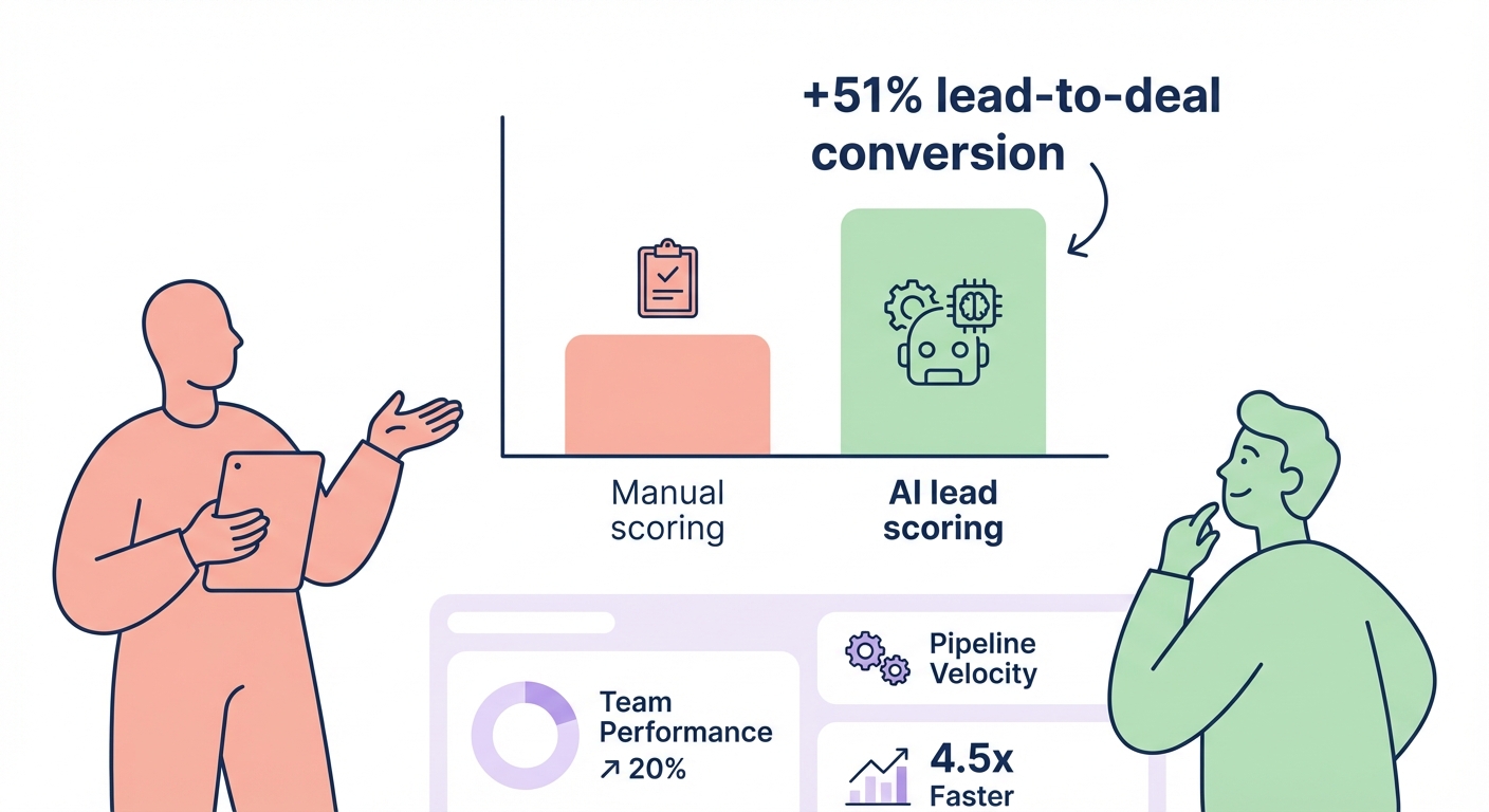 AI lead scoring chart
