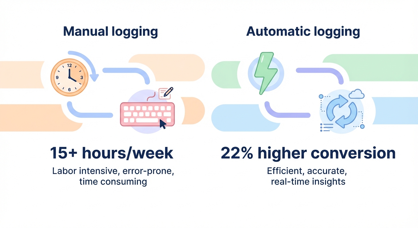 Manual vs automatic logging