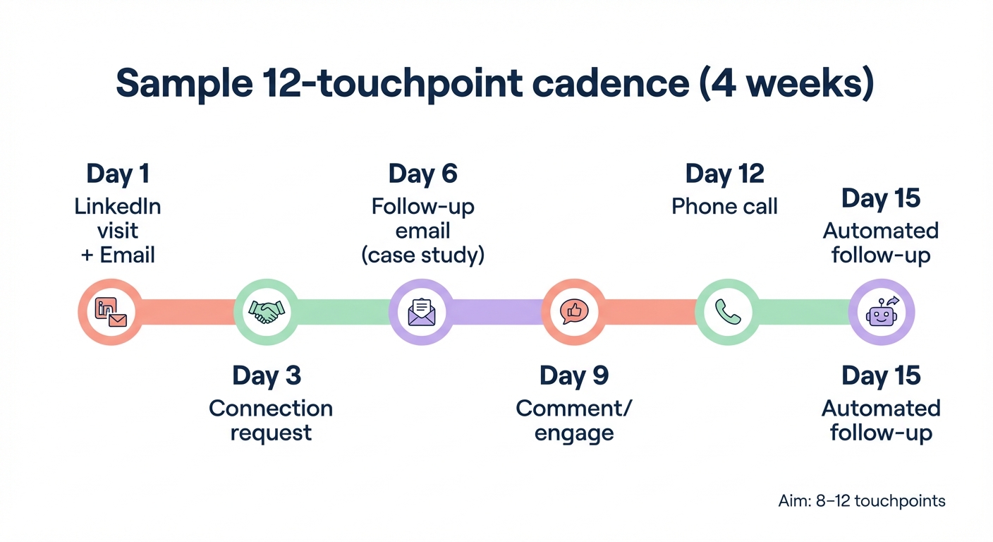 12-touch cadence timeline