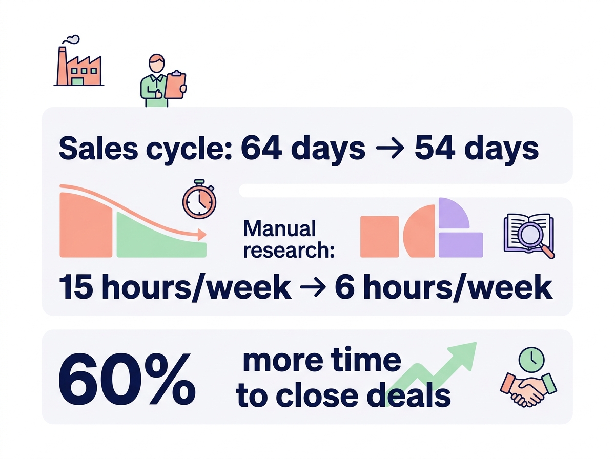 Manufacturing sales results chart