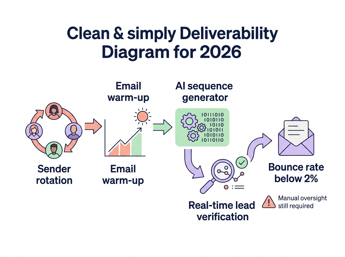 Email deliverability workflow diagram