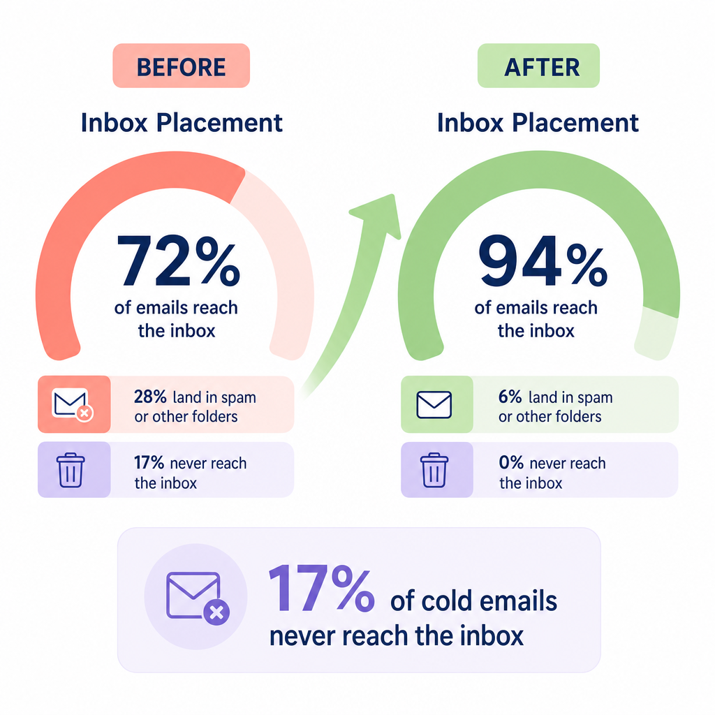 Inbox placement chart