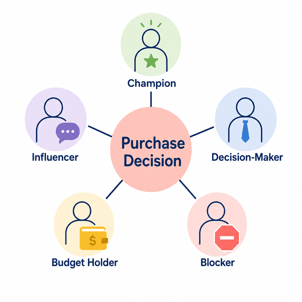 Five buying roles diagram