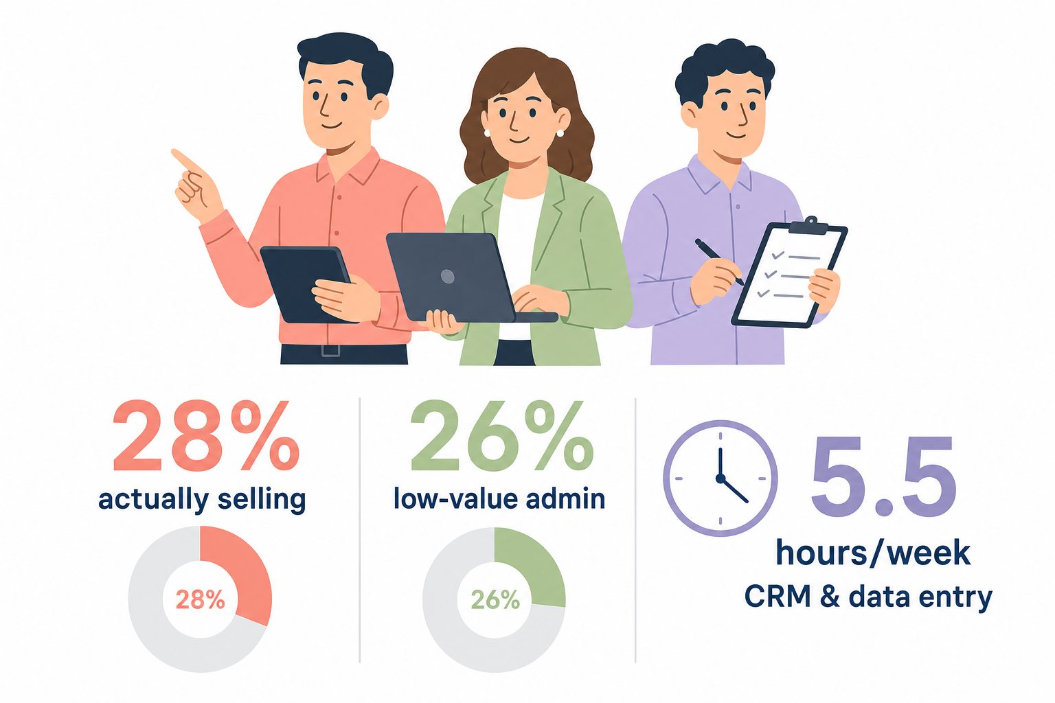 Sales time breakdown