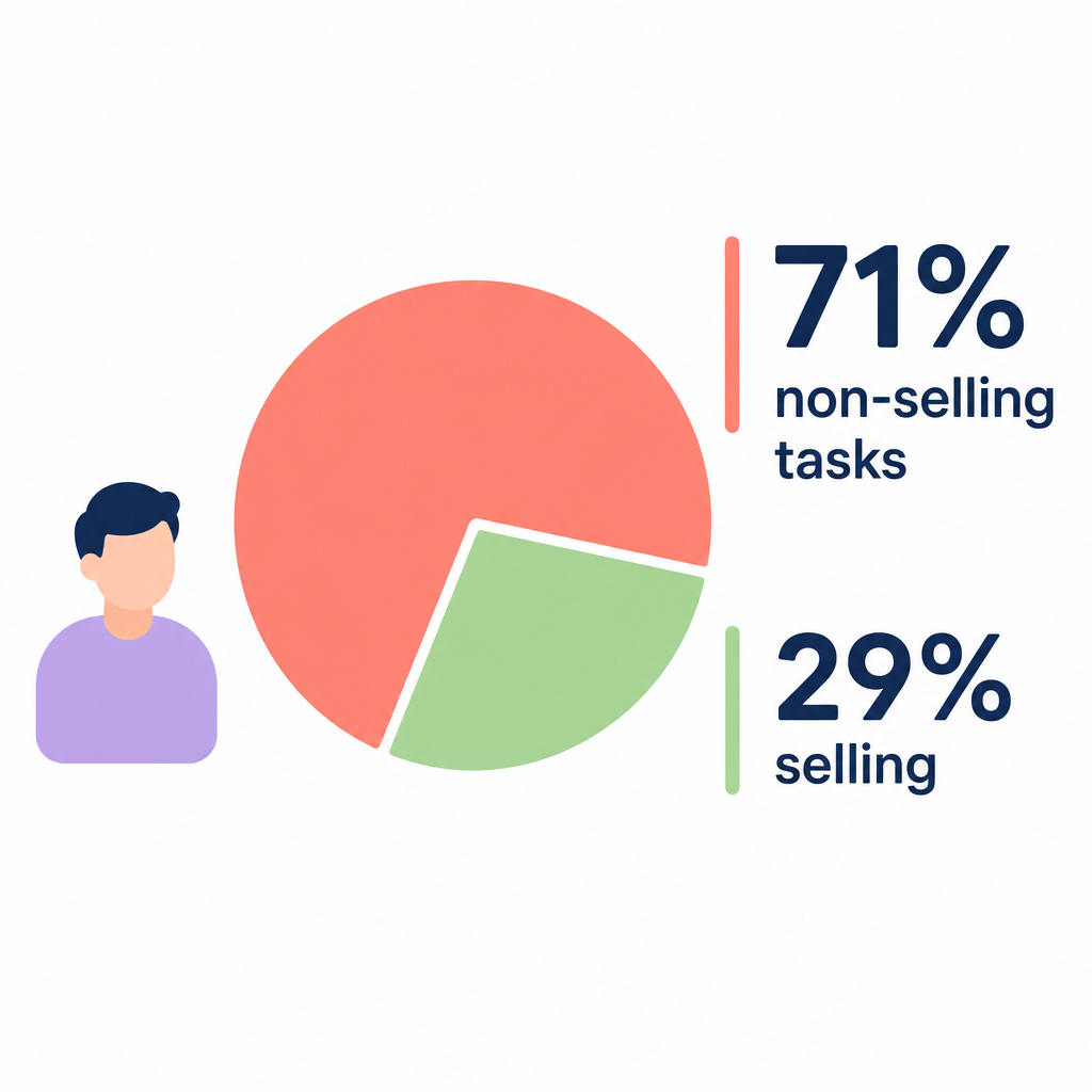 Sales time split chart
