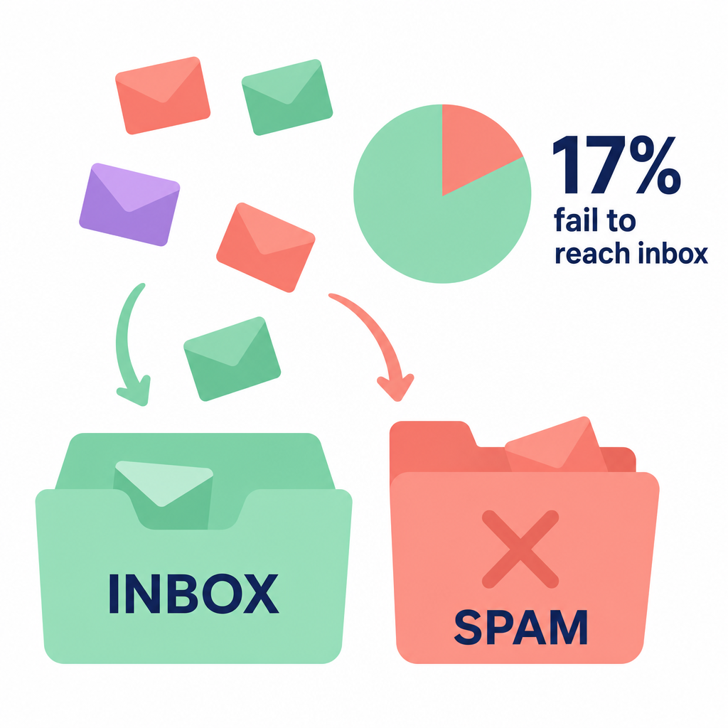 17% email failure