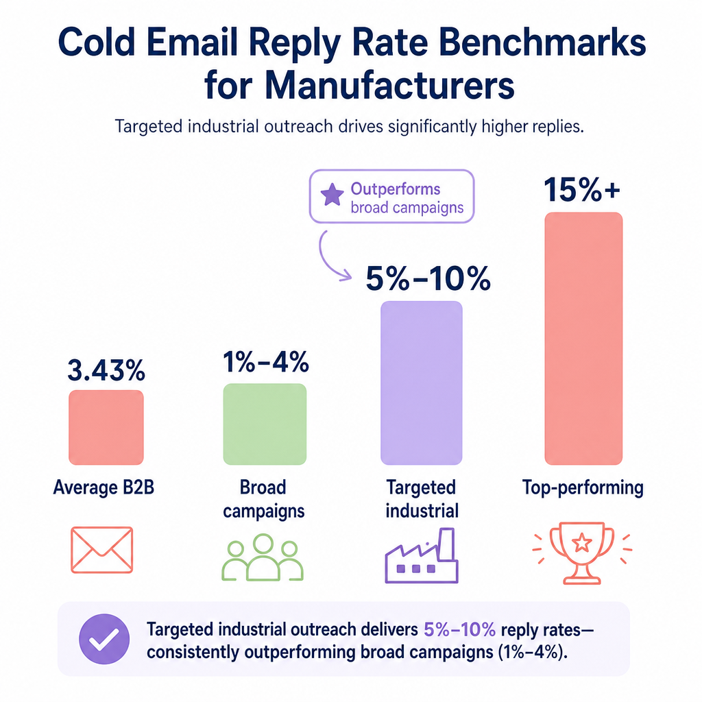 Reply rate benchmarks chart