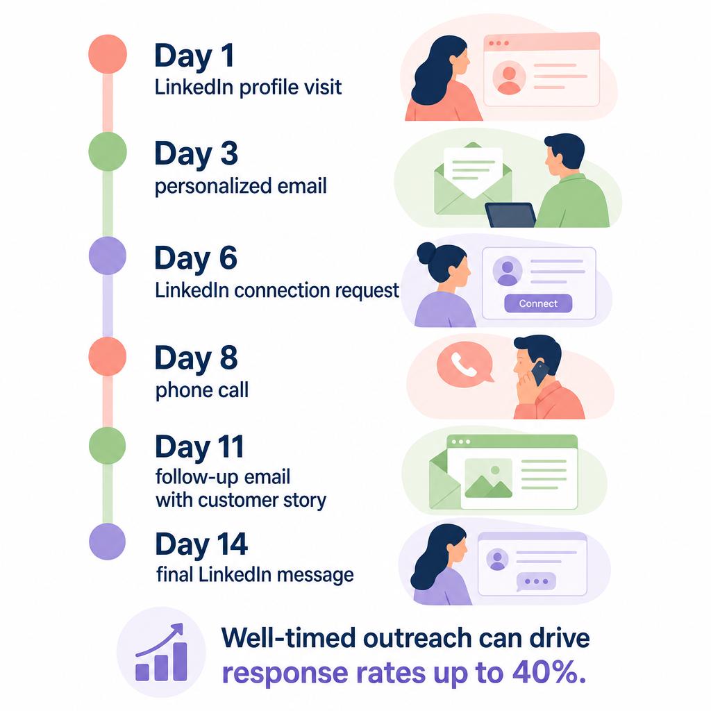 Outreach sequence timeline