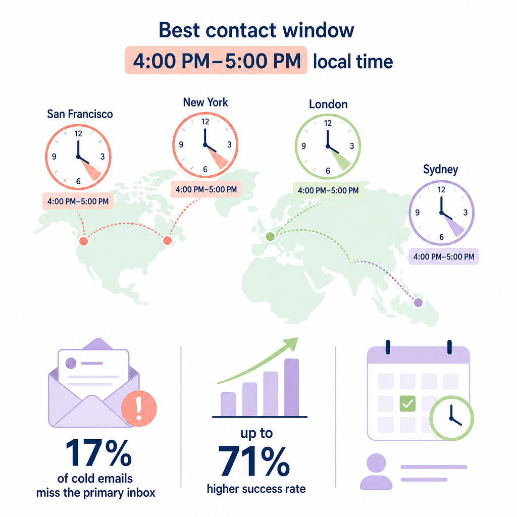 Global outreach timing